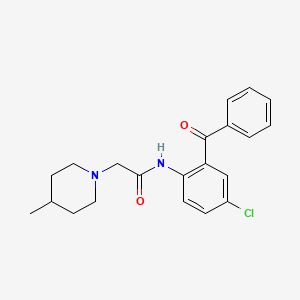 molecular formula C21H23ClN2O2 B2579242 N-(2-benzoyl-4-chlorophenyl)-2-(4-methylpiperidin-1-yl)acetamide CAS No. 83132-25-6