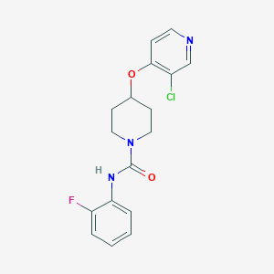 molecular formula C17H17ClFN3O2 B2579244 4-((3-chloropyridin-4-yl)oxy)-N-(2-fluorophenyl)piperidine-1-carboxamide CAS No. 2034578-47-5