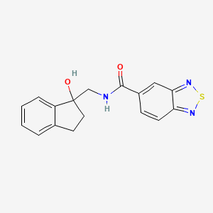 molecular formula C17H15N3O2S B2579247 N-((1-羟基-2,3-二氢-1H-茚-1-基)甲基)苯并[c][1,2,5]噻二唑-5-甲酰胺 CAS No. 1351609-48-7
