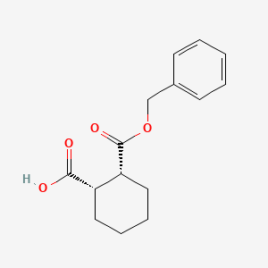molecular formula C15H18O4 B2579260 (1S,2R)-2-((benzyloxy)carbonyl)cyclohexane-1-carboxylic acid CAS No. 200948-88-5