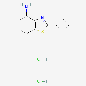 2-Cyclobutyl-4,5,6,7-tetrahydro-1,3-benzothiazol-4-amine;dihydrochloride