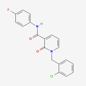 molecular formula C19H14ClFN2O2 B2579269 1-(2-氯苄基)-N-(4-氟苯基)-2-氧代-1,2-二氢吡啶-3-甲酰胺 CAS No. 946303-70-4