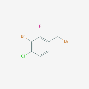 molecular formula C7H4Br2ClF B2579271 2-Bromo-4-(bromomethyl)-1-chloro-3-fluorobenzene CAS No. 2092617-72-4