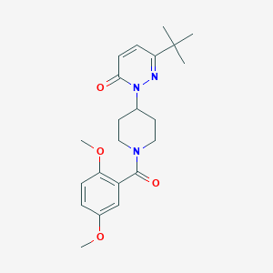 molecular formula C22H29N3O4 B2579273 6-Tert-butyl-2-[1-(2,5-dimethoxybenzoyl)piperidin-4-yl]pyridazin-3-one CAS No. 2320573-56-4