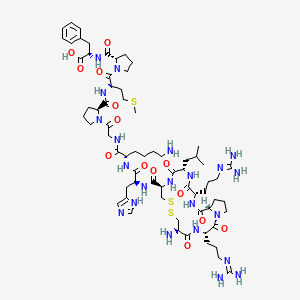 molecular formula C67H106N22O14S3 B2579274 H-Cys(1)-Arg-Pro-Arg-Leu-Cys(1)-His-Lys-Gly-Pro-Met-Pro-Phe-OH CAS No. 1876450-21-3