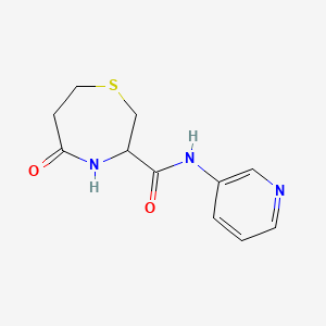 molecular formula C11H13N3O2S B2579286 5-氧代-N-(吡啶-3-基)-1,4-噻氮杂环-3-甲酰胺 CAS No. 1396628-71-9