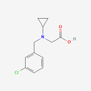molecular formula C12H14ClNO2 B2579291 2-((3-Chlorobenzyl)(cyclopropyl)amino)acetic acid CAS No. 1179139-69-5