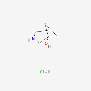 molecular formula C6H12ClNO B2579296 3-Azabicyclo[3.1.1]heptan-1-ol hydrochloride CAS No. 2344680-32-4