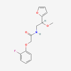 molecular formula C15H16FNO4 B2579297 2-(2-fluorophenoxy)-N-(2-(furan-2-yl)-2-methoxyethyl)acetamide CAS No. 1795195-92-4