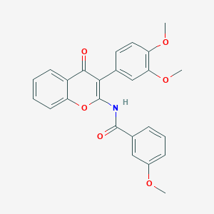 molecular formula C25H21NO6 B2579302 N-[3-(3,4-dimethoxyphenyl)-4-oxochromen-2-yl]-3-methoxybenzamide CAS No. 865282-03-7