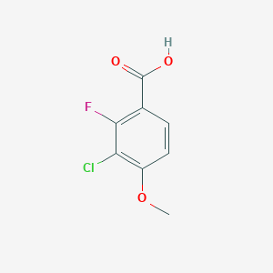 molecular formula C8H6ClFO3 B2579308 3-Chloro-2-fluoro-4-methoxybenzoic acid CAS No. 1554885-43-6