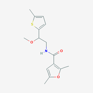 molecular formula C15H19NO3S B2579324 N-(2-methoxy-2-(5-methylthiophen-2-yl)ethyl)-2,5-dimethylfuran-3-carboxamide CAS No. 1797092-09-1