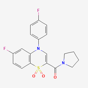 molecular formula C19H16F2N2O3S B2579325 N-cyclopropyl-1-[(1-ethyl-2-methyl-1H-indol-3-yl)methyl]piperidine-4-carboxamide CAS No. 1251644-52-6