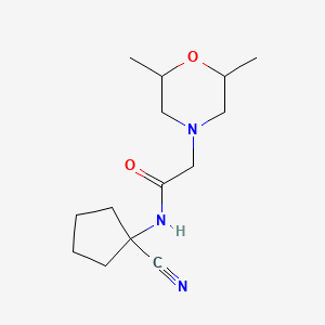 molecular formula C14H23N3O2 B2579329 N-(1-cyanocyclopentyl)-2-(2,6-dimethylmorpholin-4-yl)acetamide CAS No. 1038013-44-3