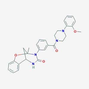 3-(3-{[4-(2-methoxyphenyl)piperazin-1-yl]carbonyl}phenyl)-2-methyl-2,3,5,6-tetrahydro-4H-2,6-methano-1,3,5-benzoxadiazocin-4-one