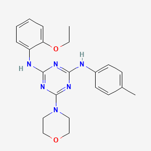 molecular formula C22H26N6O2 B2579335 N2-(2-乙氧基苯基)-6-吗啉基-N4-(对甲苯基)-1,3,5-三嗪-2,4-二胺 CAS No. 946208-92-0