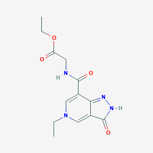 molecular formula C13H16N4O4 B2579340 ethyl 2-(5-ethyl-3-oxo-3,5-dihydro-2H-pyrazolo[4,3-c]pyridine-7-carboxamido)acetate CAS No. 1219905-46-0