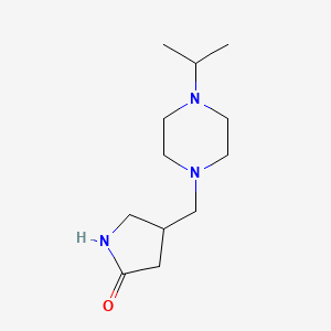 molecular formula C12H23N3O B2579349 4-((4-Isopropylpiperazin-1-yl)methyl)pyrrolidin-2-one CAS No. 2034469-12-8