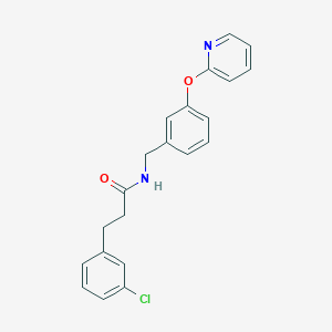 molecular formula C21H19ClN2O2 B2579356 3-(3-chlorophenyl)-N-(3-(pyridin-2-yloxy)benzyl)propanamide CAS No. 1706169-82-5