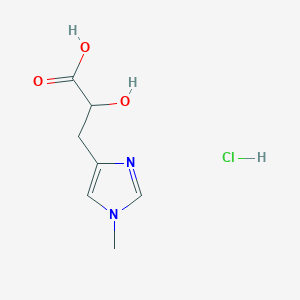 molecular formula C7H11ClN2O3 B2579360 2-Hydroxy-3-(1-methyl-1H-imidazol-4-yl)propanoic acid hydrochloride CAS No. 2228364-65-4