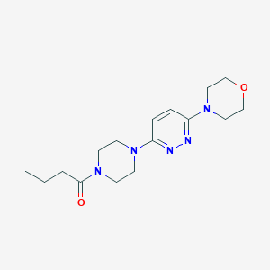 molecular formula C16H25N5O2 B2579377 1-(4-(6-Morpholinopyridazin-3-yl)piperazin-1-yl)butan-1-one CAS No. 898459-99-9