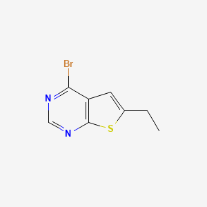molecular formula C8H7BrN2S B2579397 4-Bromo-6-ethylthieno[2,3-d]pyrimidine CAS No. 1257854-93-5