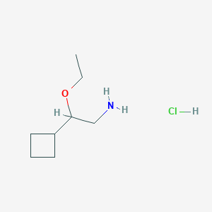 molecular formula C8H18ClNO B2579401 2-Cyclobutyl-2-ethoxyethanamine;hydrochloride CAS No. 2408971-07-1