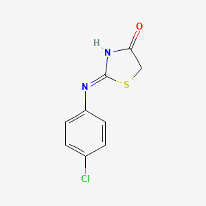 molecular formula C9H7ClN2OS B2579407 (2Z)-2-[(4-chlorophenyl)imino]-1,3-thiazolidin-4-one CAS No. 66625-33-0
