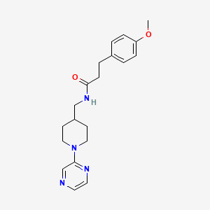 molecular formula C20H26N4O2 B2579412 3-(4-methoxyphenyl)-N-((1-(pyrazin-2-yl)piperidin-4-yl)methyl)propanamide CAS No. 1396877-30-7