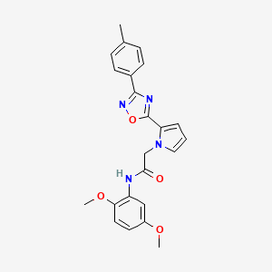 molecular formula C23H22N4O4 B2579414 N-(2,5-dimethoxyphenyl)-2-{2-[3-(4-methylphenyl)-1,2,4-oxadiazol-5-yl]-1H-pyrrol-1-yl}acetamide CAS No. 1260633-69-9
