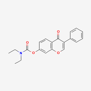 molecular formula C20H19NO4 B2579426 4-oxo-3-phenyl-4H-chromen-7-yl diethylcarbamate CAS No. 637752-76-2