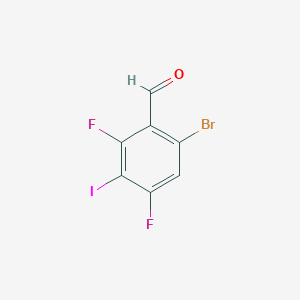 molecular formula C7H2BrF2IO B2579427 6-Bromo-2,4-difluoro-3-iodobenzaldehyde CAS No. 2244721-25-1
