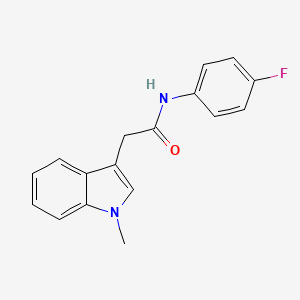 N-(4-fluorophenyl)-2-(1-methylindol-3-yl)acetamide
