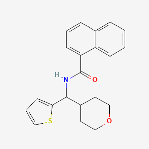 N-[(oxan-4-yl)(thiophen-2-yl)methyl]naphthalene-1-carboxamide
