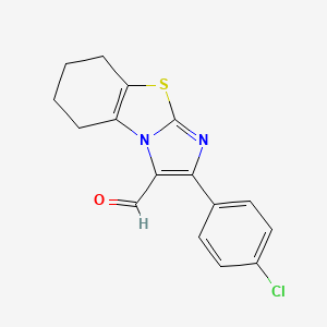 molecular formula C16H13ClN2OS B2579432 2-(4-氯苯基)-5,6,7,8-四氢咪唑并[2,1-b][1,3]苯并噻唑-3-甲醛 CAS No. 478029-59-3
