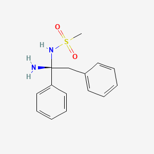 molecular formula C15H18N2O2S B2579438 (R)-N-(1-Amino-1,2-diphenylethyl)methanesulfonamide CAS No. 511534-44-4