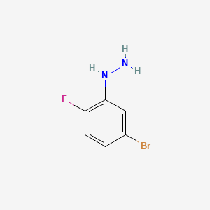 molecular formula C6H6BrFN2 B2579439 (5-溴-2-氟苯基)-肼 CAS No. 627871-08-3