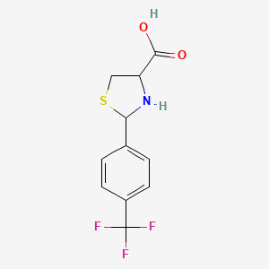 2-[4-(Trifluoromethyl)phenyl]-1,3-thiazolidine-4-carboxylic acid