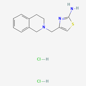 molecular formula C13H17Cl2N3S B2579446 4-((3,4-dihydroisoquinolin-2(1H)-yl)methyl)thiazol-2-amine dihydrochloride CAS No. 2034479-15-5
