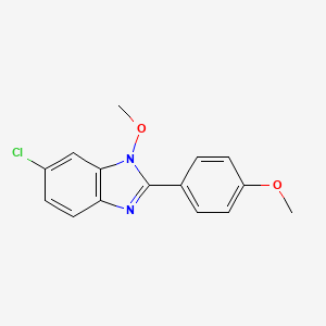 molecular formula C15H13ClN2O2 B2579448 6-氯-1-甲氧基-2-(4-甲氧基苯基)-1H-1,3-苯并咪唑 CAS No. 338978-99-7