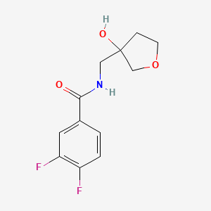 molecular formula C12H13F2NO3 B2579459 3,4-difluoro-N-((3-hydroxytetrahydrofuran-3-yl)methyl)benzamide CAS No. 1914479-30-3
