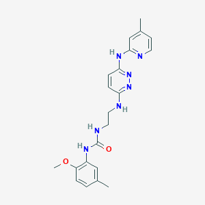 molecular formula C21H25N7O2 B2579465 1-(2-Methoxy-5-methylphenyl)-3-(2-((6-((4-methylpyridin-2-yl)amino)pyridazin-3-yl)amino)ethyl)urea CAS No. 1021211-32-4