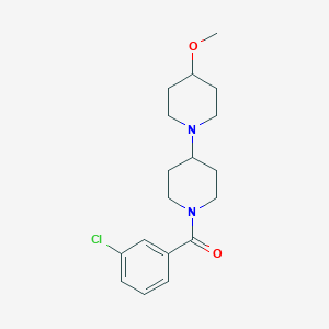 molecular formula C18H25ClN2O2 B2579467 1'-(3-氯苯甲酰基)-4-甲氧基-1,4'-联哌啶 CAS No. 1705862-80-1