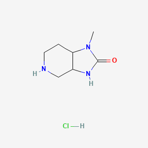 molecular formula C7H14ClN3O B2579477 1-methyl-octahydro-1H-imidazolidino[4,5-c]pyridin-2-one hydrochloride CAS No. 1354950-08-5