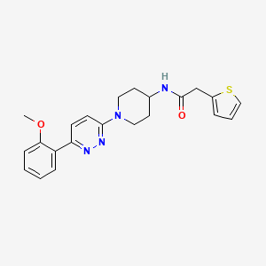 molecular formula C22H24N4O2S B2579478 N-{1-[6-(2-methoxyphenyl)pyridazin-3-yl]piperidin-4-yl}-2-(2-thienyl)acetamide CAS No. 1396854-97-9