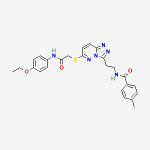 N-(2-(6-((2-((4-ethoxyphenyl)amino)-2-oxoethyl)thio)-[1,2,4]triazolo[4,3-b]pyridazin-3-yl)ethyl)-4-methylbenzamide