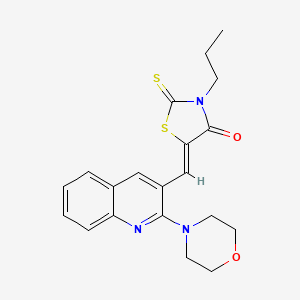 molecular formula C20H21N3O2S2 B2579494 (Z)-5-((2-morpholinoquinolin-3-yl)methylene)-3-propyl-2-thioxothiazolidin-4-one CAS No. 886167-58-4