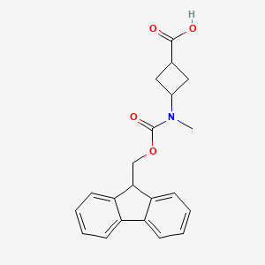 3-[9H-fluoren-9-ylmethoxycarbonyl(methyl)amino]cyclobutane-1-carboxylic acid