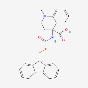 molecular formula C26H24N2O4 B2579504 4-(9H-Fluoren-9-ylmethoxycarbonylamino)-1-methyl-2,3-dihydroquinoline-4-carboxylic acid CAS No. 2138398-32-8