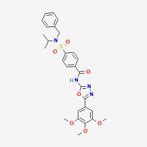 4-[benzyl(propan-2-yl)sulfamoyl]-N-[5-(3,4,5-trimethoxyphenyl)-1,3,4-oxadiazol-2-yl]benzamide